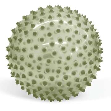 Edushape Sensory Ball for Baby - 7” Glow-in-The-Dark Baby Ball That Helps Enhance Gross Motor Skills for Kids Aged 6 Months & Up - Pack of 1 Vibrant Colorful and Unique Textured Ball for Baby