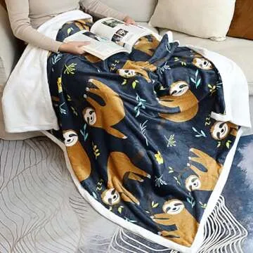 Zevrez Cute Sloth Fleece Throw Blanket - Perfect Gift for All Ages
