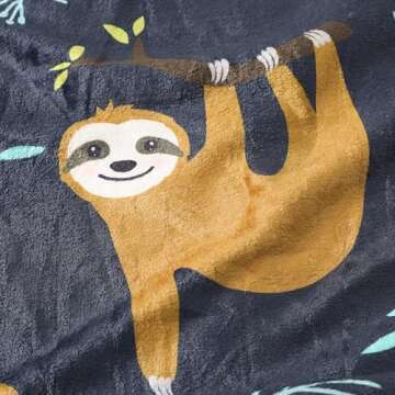 Zevrez Cute Sloth Fleece Throw Blanket - Perfect Gift for All Ages