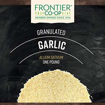 Frontier Co-op Garlic Granules - 1lb of Pure Flavor!