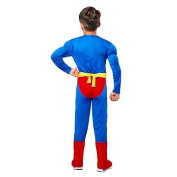Rubies Child's Super DC Heroes Deluxe Muscle Chest Superman Costume, Toddler
