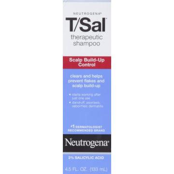 Neutrogena T/Sal Therapeutic Shampoo for Scalp Build-Up Control with Salicylic Acid, Scalp Treatment for Dandruff, Scalp Psoriasis & Seborrheic Dermatitis Relief, 4.5 fl. oz