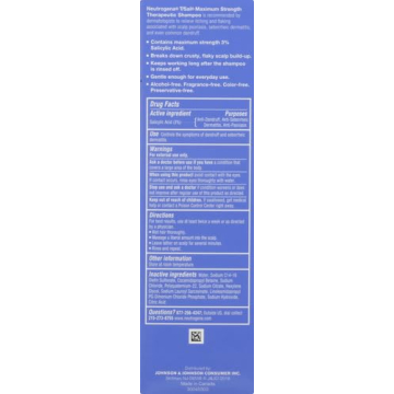 Neutrogena T/Sal Therapeutic Shampoo for Scalp Build-Up Control with Salicylic Acid, Scalp Treatment for Dandruff, Scalp Psoriasis & Seborrheic Dermatitis Relief, 4.5 fl. oz