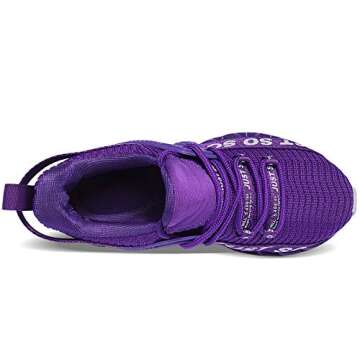 UMYOGO Kids Lightweight Tennis Running Sneakers in Purple