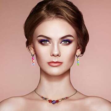 300 Pcs Acrylic Heart Shape Beads for Jewelry Making Craft DIY Bead Colorful Loose Beads for Bracele...