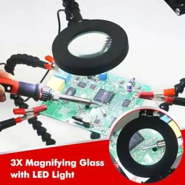 Helping Hands Soldering Station Magnifier for Crafts and Repairs