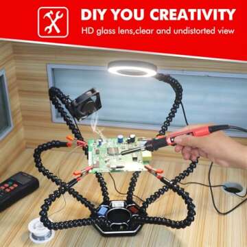 Helping Hands Soldering Station Magnifier for Crafts and Repairs