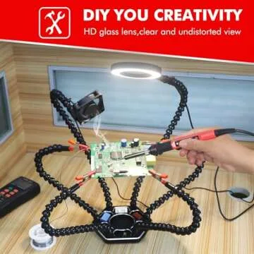 Helping Hands Soldering Station Magnifier for Crafts and Repairs