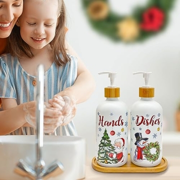 Festive Christmas Soap Dispenser for Kitchen Decor