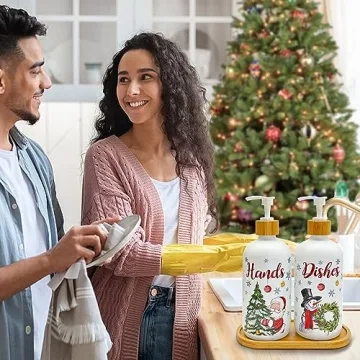 Festive Christmas Soap Dispenser for Kitchen Decor