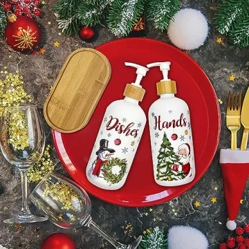 Festive Christmas Soap Dispenser for Kitchen Decor