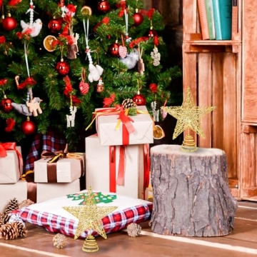 10" Glitter Gold Star Tree Topper - Perfect Holiday Decor