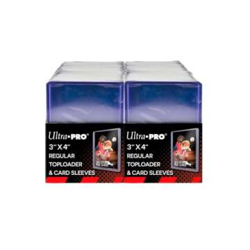 Ultra PRO 3" x 4" Clear Regular Toploaders for Cards with Card Sleeves Bundle Standard Size 200ct Ba...