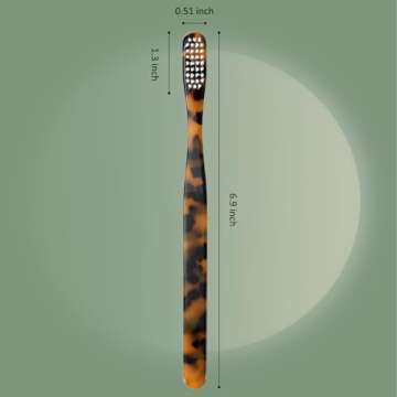 Isshah Biodegradable Eco-Friendly Cellulose Acetate Toothbrushes - 8 Count