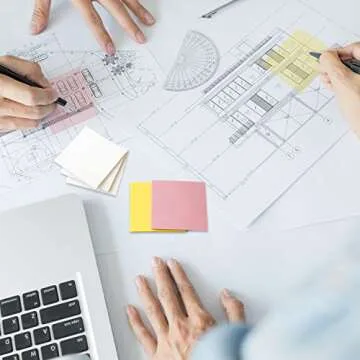 ENLUOM 400 Sheets Colored Transparent Sticky Notes - 3 x 3 in Translucent Sticky Notes, Pastel Clear Waterproof Self-Sticky Notes, See Through Sticky Notes, Aesthetic Office Supplies (8 Pads)