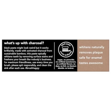 Vegan Activated Charcoal Toothpaste Fluoride-Free Whitening