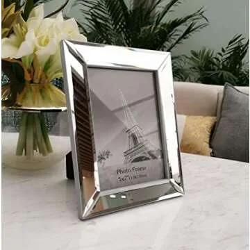 Meetart Mirror Photo Frame 5x7 inch 2 Piece Pack for Home Decoration Wall Hang or Tabletop Display