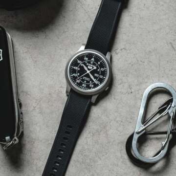 BARTON WATCH BANDS Quick Release Elite Silicone Watch Bands, Black, 20mm