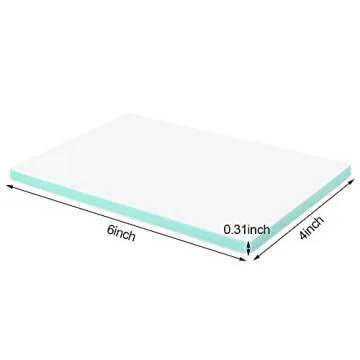 SGHUO 8pcs 4" x 6" Rubber Carving Blocks, Soft Linoleum Block for Printmaking, Rectangle Linocut Blo...