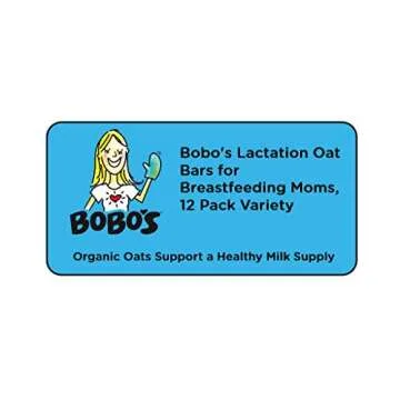 Bobo's Lactation Oat Bars for Breastfeeding Moms, 12 Pack Variety includes Chocolate Chip, Original, and Peanut Butter Chocolate Chip