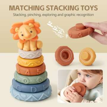 Toyssa 6 in 1 Wooden Montessori Baby Toys for 6-12 Mo