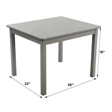 Durable Kids Wooden Table and Chair Set for Ages 3-6