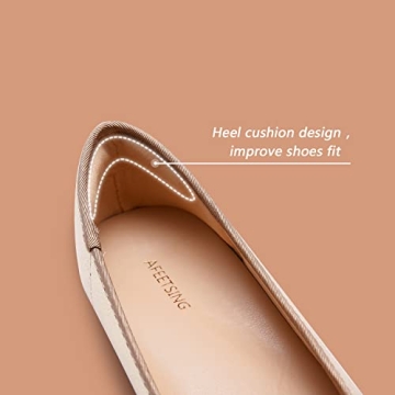 AFEETSING Women's Comfortable Cap Toe Ballet Flats