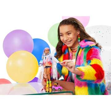 Barbie Extra Doll #5 with Puppy & Layered Outfit