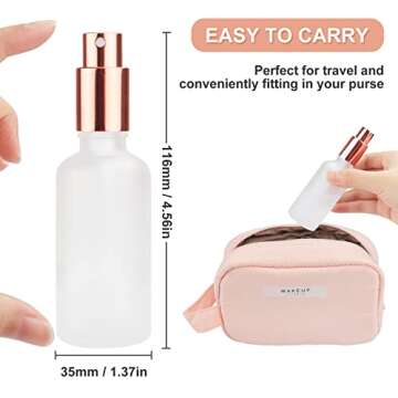 12 Pack Stylish Frosted Atomizers for Perfume & Oils