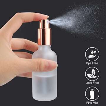 12 Pack Stylish Frosted Atomizers for Perfume & Oils