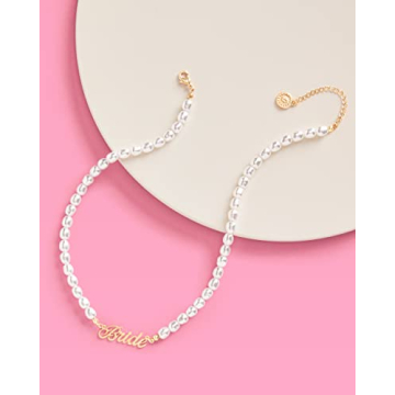 xo, Fetti Bride Pearl Beaded Necklace for Brides