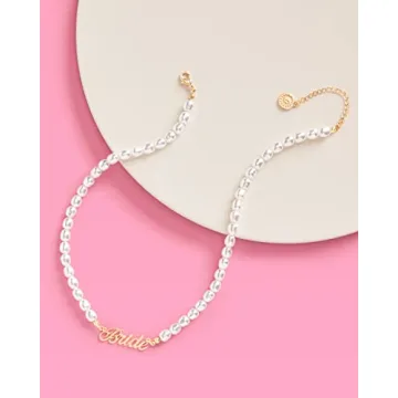 xo, Fetti Bride Pearl Beaded Necklace for Brides