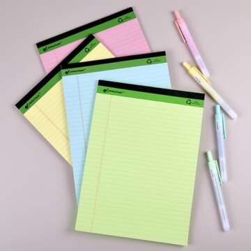 KAISA Eco-Friendly Colored Legal Pads for Everyone