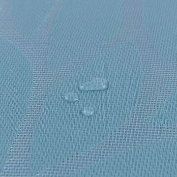 famibay Easy to Clean Indoor/Outdoor Place Mats Turquoise - Heat Insulation PVC Placemats Stain-Resistant Woven Vinyl Table Mats for Kitchen Set of 4-30x45 cm (Floral Blue)