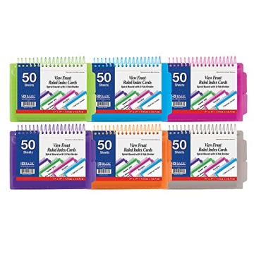 BAZIC 3" X 5" Ruled Index Cards with Colorful Dividers