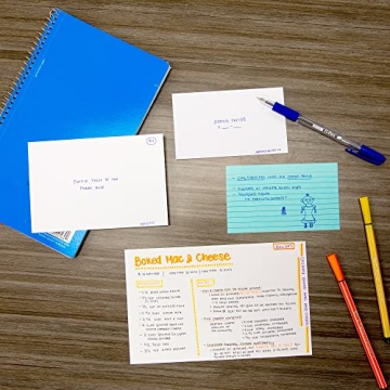 BAZIC 3" X 5" Ruled Index Cards with Colorful Dividers