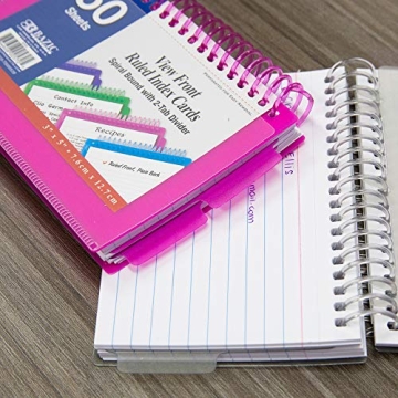 BAZIC 3" X 5" Ruled Index Cards with Colorful Dividers
