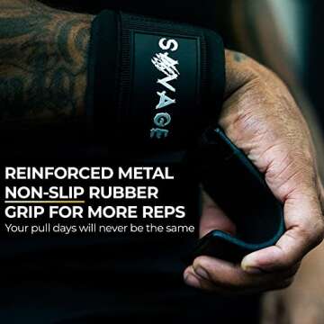 I WILL AESTHETICS Weight Lifting Hooks for Men and Women, Improve Your Lifting Grip with Lifting Hooks, Deadlift Grips with Hooks for Secure Lifting, Perfect for Weightlifting and Deadlifts