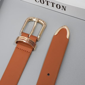 JASGOOD Women Leather Belt Elegant Faux Leather Waist Belt