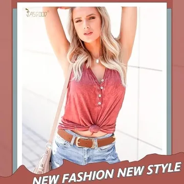 JASGOOD Women Leather Belt Elegant Faux Leather Waist Belt