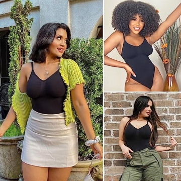 SHAPERX Women's Tummy Control Bodysuit - L/XL