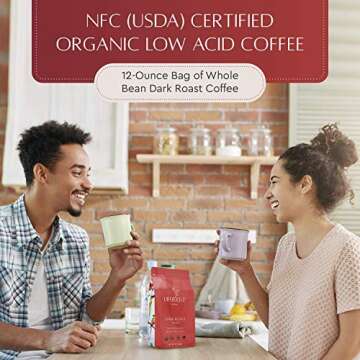 Lifeboost Coffee Whole Bean & Ground Coffee - 2 Pack Bundle - Low Acid Dark Roast x 2