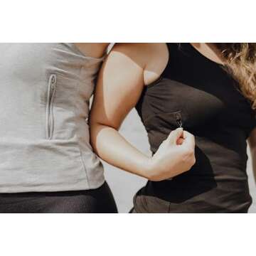 Clever Travel Companion Womens Tank Top with 2 Hidden Zipper Pockets, 100% Pickpocket Proof Holiday Tour Sleeveless Tee Shirt (Black, XXX-Large)