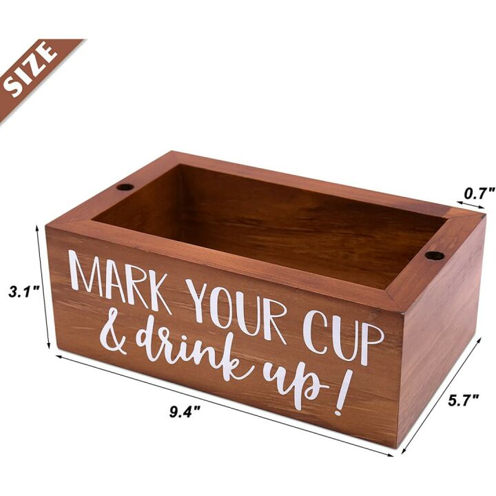 Rustic Double Solo Cup Holder for Kitchen & Party