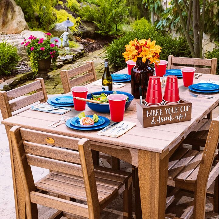 Rustic Double Solo Cup Holder for Kitchen & Party