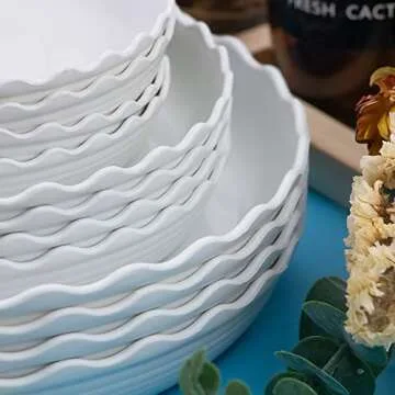 Buy Durable Plastic White Plant Saucers - 12 Pack