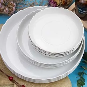 Buy Durable Plastic White Plant Saucers - 12 Pack