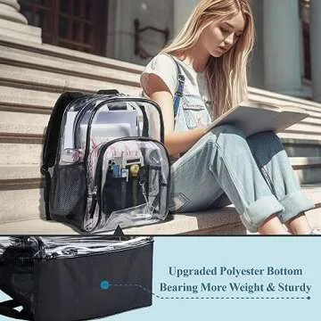 Durable PACKISM Clear Backpack for School and Work