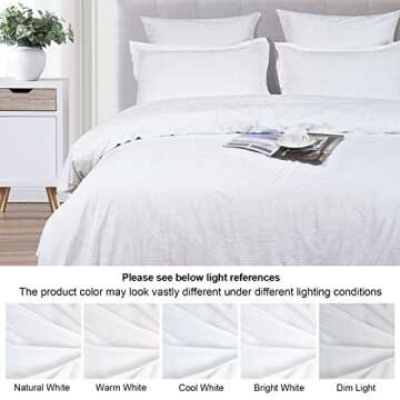 PHF Truly Velvet Duvet Cover Set Queen Size, 3pcs Ultra Soft Breathable Comforter Cover Set, Luxury Cozy Flannel Duvet Cover with Pillow Shams Bedding Collection, 90" x 90", White