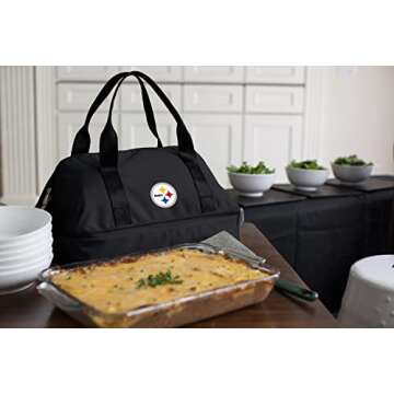 PICNIC TIME Black Pittsburgh Steelers Potluck Casserole Tote